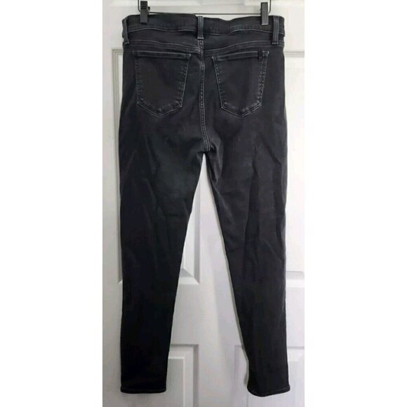 JOE'S SZ 30 FLAWLESS THE ICON MID RISE SKINNY ANKLE DENIM JEANS BLACK STRETCHY - Picture 2 of 9